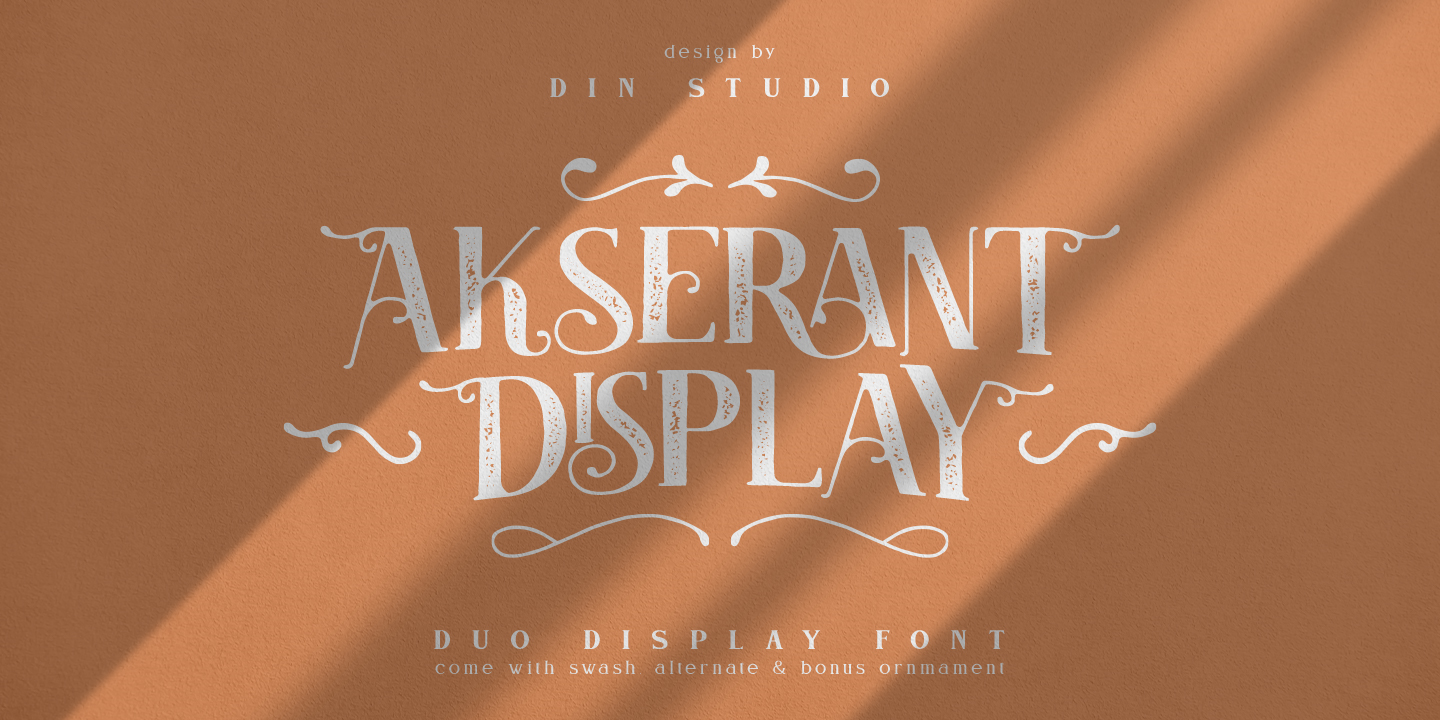 Beispiel einer Akserant Display-Schriftart